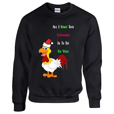 Buy Christmas Party Jumper 2023, Fun Novelty/ Rude /Cock , Ugly Christmas Jumper. • 25£