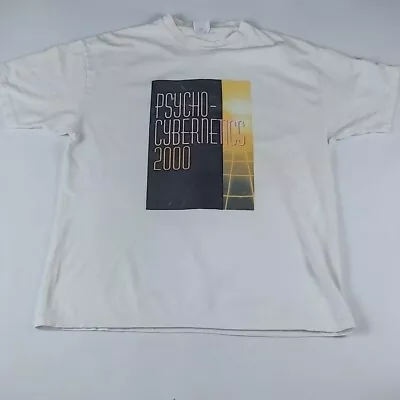 Buy Vintage White 1990s Psycho-cybernetics 200 Graphic Tee. Single Stitch. Hanes • 15£