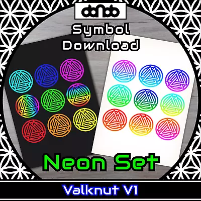 Buy Valknut V1 Neon Set - Symbol - SVG PNG JPG PDF PSD AI EPS [2D Download] • 2.71£