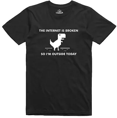 Buy Mens Geek T-shirt Regular Fit The Internet Is Broken Funny Web Page Computer Web • 11.99£