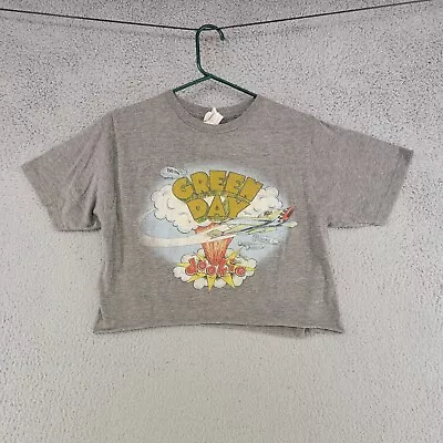 Buy Green Day Shirt Womens M Medium Gray Crop Top Dookie Rock T Shirt Retro • 11.67£