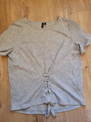 Buy Vero Moda Grey Corset T Shirt L • 7£