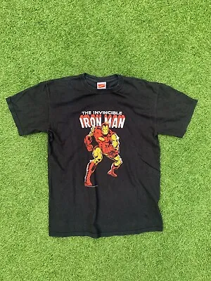 Buy Iron Man The Invincible Medium Black T-Shirt Official Marvel Comics 2008 • 25£