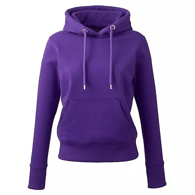 Buy Womens Hooded Sweatshirt Organic Cotton Pullover Jumper Plain Luxury Soft Hoodie • 35.99£