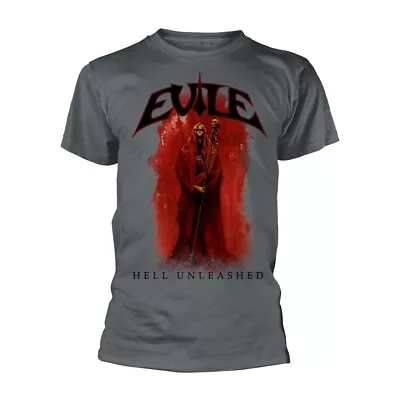 Buy EVILE - HELL UNLEASHED (CHARCOAL) GREY T-Shirt, Front & Back Print XX-Large • 20.09£