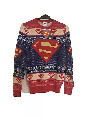 Buy Mens Superman Dc Christmas Jumper Bnwt S Small Xmas Gift Present Marvel Unisex • 24.50£
