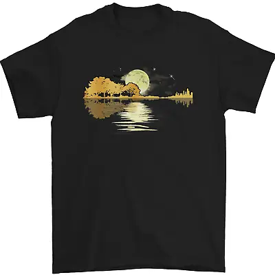 Buy Guitar Reflection Guitarist Bass Acoustic Mens T-Shirt 100% Cotton • 9.48£