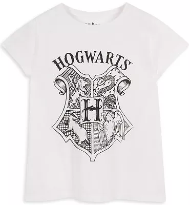 Buy Primark Hogwarts T Shirt Harry Potter House Crests White New 6-20 • 12.89£
