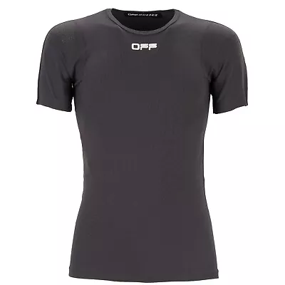 Buy OFF-WHITE Active Nylon Seamless Sport T-Shirt With Logo And Mesh Gray M • 136£