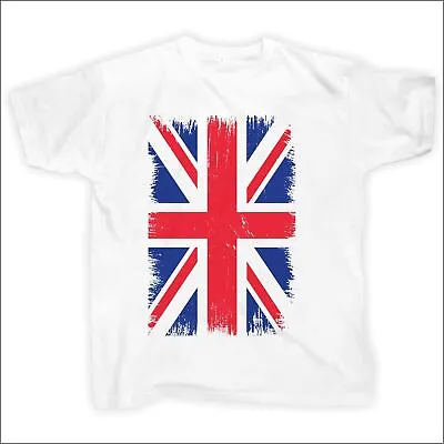 Buy Mens Kids Union Jack T-Shirt Queens Jubilee Distressed Great Britain Flag T Top • 7.29£
