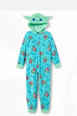 Buy Baby Yoda Union Suit Pajamas (Size XS 4/5) Costume, Hooded Soft  • 12.62£