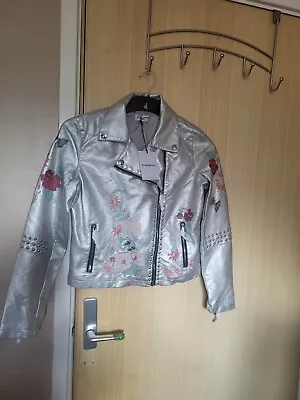 Buy Asos Glamorous Silver Studded Biker Jacket • 15£