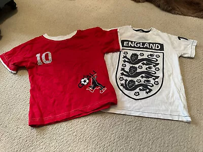 Buy Boys X2  England T-shirts Age  3-4yrs • 5£