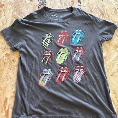 Buy The Rolling Stones T Shirt Grey Extra Large XL Slim Fit Mens Music Band Graphic • 9.99£