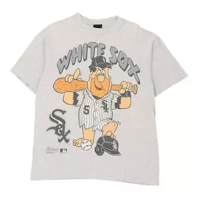 Buy The Flintstones White Sock Changes MLB T-Shirt - XL White Cotton • 52.70£