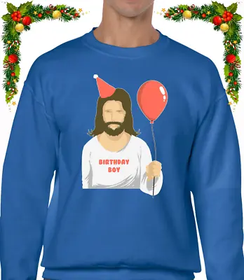 Buy Birthday Boy Christmas Jumper Funny Xmas Jesus Design Joke Top New Fun • 14.99£