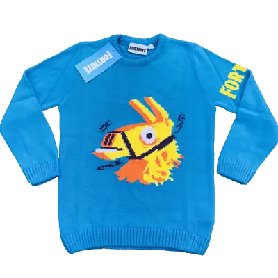 Buy Boys Girls Fortnite Knitted Jumper Official Llama Sweater Age 7 - 13 Years • 8.96£