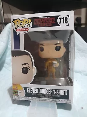 Buy Stranger Things Eleven Burger T Shirt Funko Pop 718 MINT + Protector FREE GIFT + • 4.99£