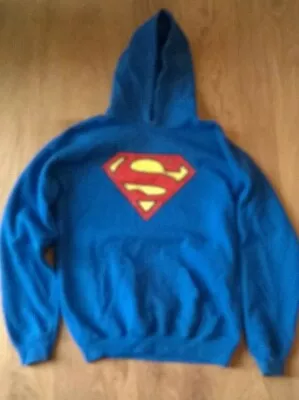 Buy Small Blue Superman Hoodie With Front Pocket DC • 5.95£