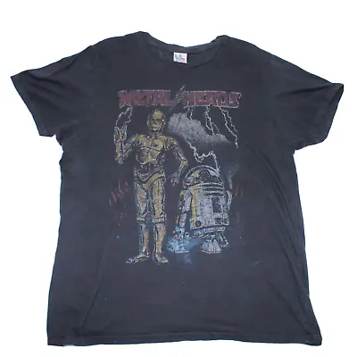 Buy Vintage Star Wars T Shirt Large Black Metal Heads Rare R2-D2 C-3PO Film Movie TV • 149.99£