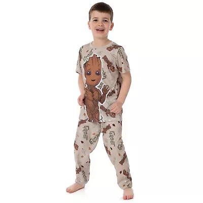 Buy Guardians Of The Galaxy Boys I Am Groot All-Over Print Pyjama Set NS8288 • 19.65£