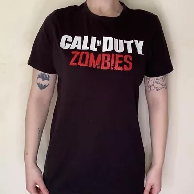 Buy Call Of Duty Zombies Black World At War Pullover Graphic T-Shirt Size M • 20£