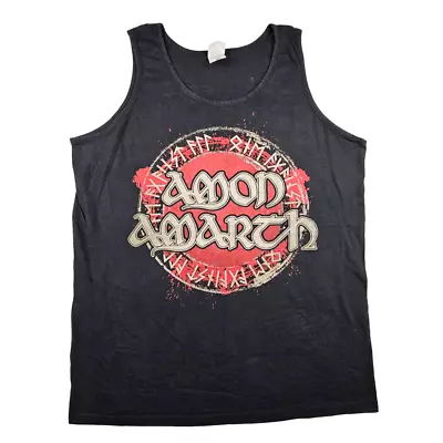 Buy Fruit Of The Loom Amon Amarth Tank Top Size XL Black Vest Band Music Rock • 15.29£