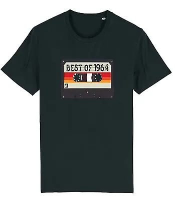 Buy Mens 60th Birthday T-Shirt Best Of 1964 Retro Cassette Tape Music 60 Year Old • 8.99£