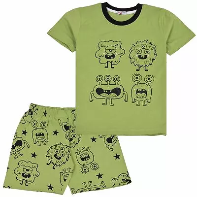 Buy Kids Girls Boys Monster Pyjamas PJs 2 Piece Cotton Set Lounge Suit Age 5-13 Year • 9.99£