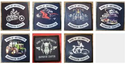 Buy Sons Of Arthritis Motorcycle Tractor Trike Scooter Biker Sew Iron On Patch • 9.99£