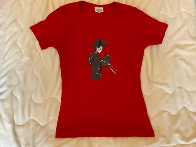 Buy Edward Scissorhands Ladies Red Short Sleeved T Shirt Size Small • 4£
