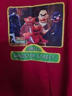 Buy Vintage 00's Gangster Street  Sesame Street Shirt Size L Comedy Homiez • 5£