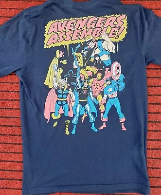 Buy Official Marvel Avengers Assemble Medium Shirt With Front & Back Print • 5£