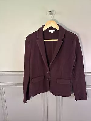 Buy Whistles Soft Blazer Jacket Maroon Burgundy Blazer Size 12 Pockets SP002 • 28£