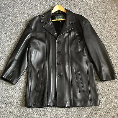 Buy Nature Forsail Leather Jacket Mens Medium Black Coat Gothic Rock Matrix Punk 90s • 39.20£