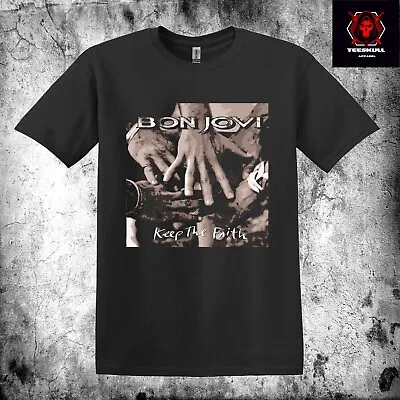 Buy Bon Jovi  Keep The Faith  Rock Band Tee Unisex Heavy Cotton T-SHIRT S-3XL 🤘 • 27.19£