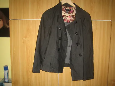 Buy Ladies Jacket Sandro Size Medium Dark Grey Good Condition • 14.99£