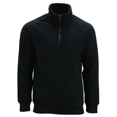 Buy Mens Jackets Warm Winter Long Sleeve Top Pullover Jumper Fleece Half Zip Sweater • 13.99£