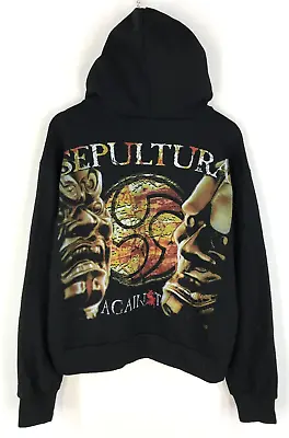 Buy Men's Sepultura Against Hoodie Jumper Black Hooded Jacket Pullover Size M • 220£