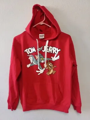 Buy Tom And Jerry Hoodie Size (7-9) Youth Medium Red Hoodie Sweatshirt • 7.87£