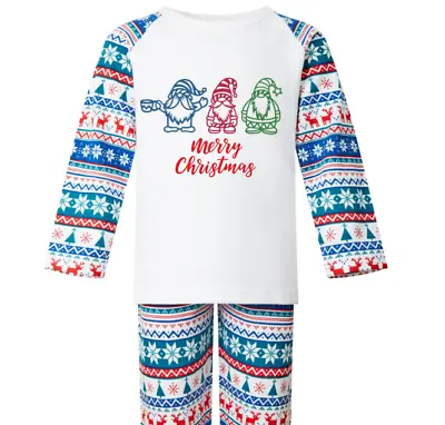 Buy Personalised Christmas Pyjamas Kids Adults Baby Sleepsuit Matching Xmas Eve Gonk • 15.99£