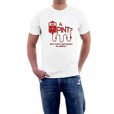 Buy Tony Hancock T-shirt Blood Donor. A Pint? That's Nearly And Armful  NHS Tee • 15.75£