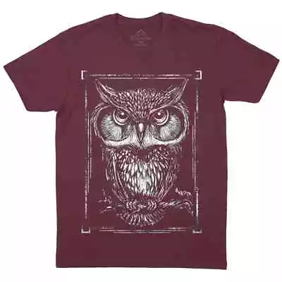 Buy Framed Owl Picture T-Shirt Animals Great Horned Birds Of Prey Art Paintings P787 • 11.99£