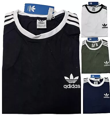 Buy Brand New Adidas Short Sleeve Round Neck Three Stripe T-shirt • 12.95£