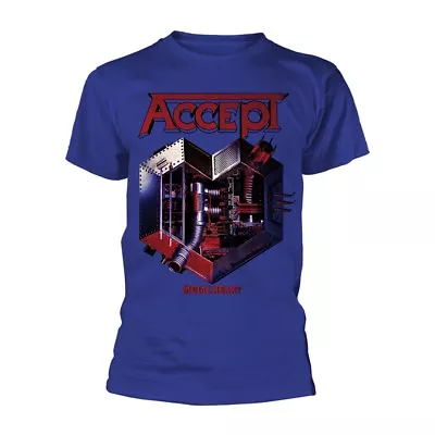 Buy Accept 'Metal Heart 2' Blue T Shirt - NEW • 16.99£