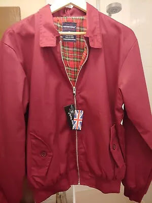 Buy Mens Harrington Jacket Classic Tartan Lined Mens Jacket Size Medium • 12.99£