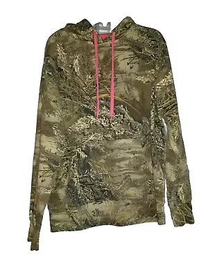 Buy Realtree-Women's Pullover Lightweight Hoodie Realtree Camo Pink Size Small(4-6) • 11.57£