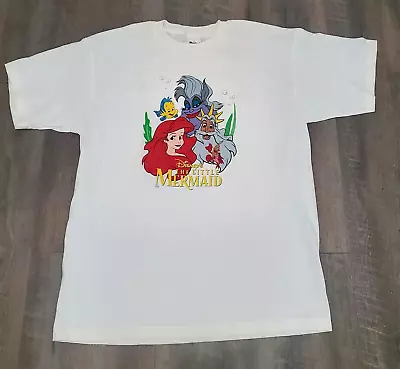 Buy Vintage Disney The Little Mermaid Movie Unisex T-Shirt Ariel Ursula 1990's Sz XL • 189.40£