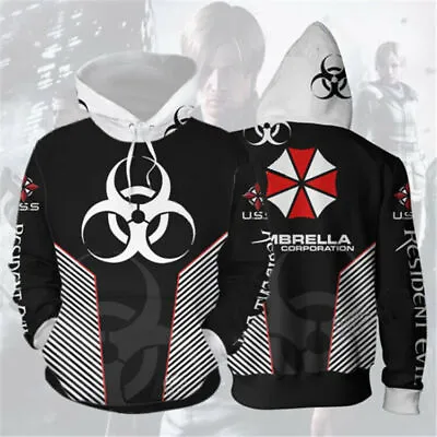 Buy Resident Evil Umbrella 3D Printing Cosplay Hoodie Men's Sweatshirt Coat Pullover • 31.56£