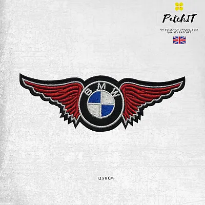 Buy BMW Motor Car Brand Logo Patch To Iron/ Sew On, Embroidered Cloth Patches, Badge • 2.49£